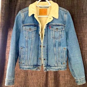 Levi’s Denim Sherpa Trucker Jacket